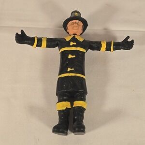 Vintage 1994 TM Toys Male‎ Firefighter 5" Flexible Rubber Figure Toy